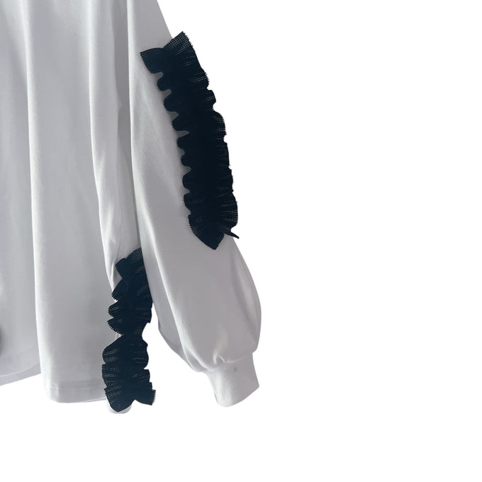 frankygrow<br>フランキーグロウ<br>VARIOUS MESH FRILL L/S TEE<br>25FWCS-511