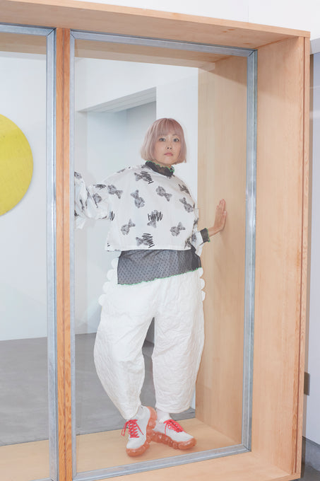 frankygrow<br>フランキーグロウ<br>DOTS TULLE MELLOW SHEER HIGH-NECK TOPS<br>25FWCS-506