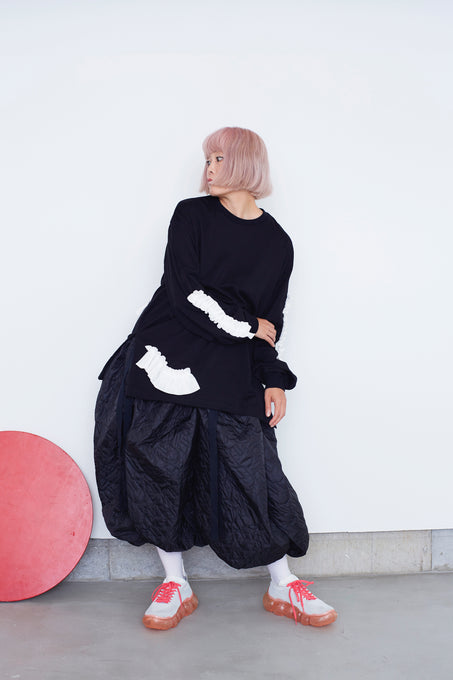 frankygrow<br>フランキーグロウ<br>VARIOUS MESH FRILL L/S TEE<br>25FWCS-511