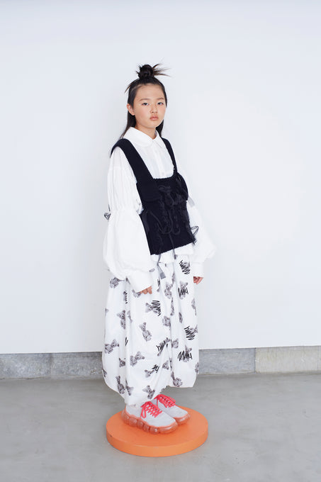 frankygrow<br>フランキーグロウ<br>GRAFFITIED BEAR BALLOON SKIRT<br>25FWBT-388