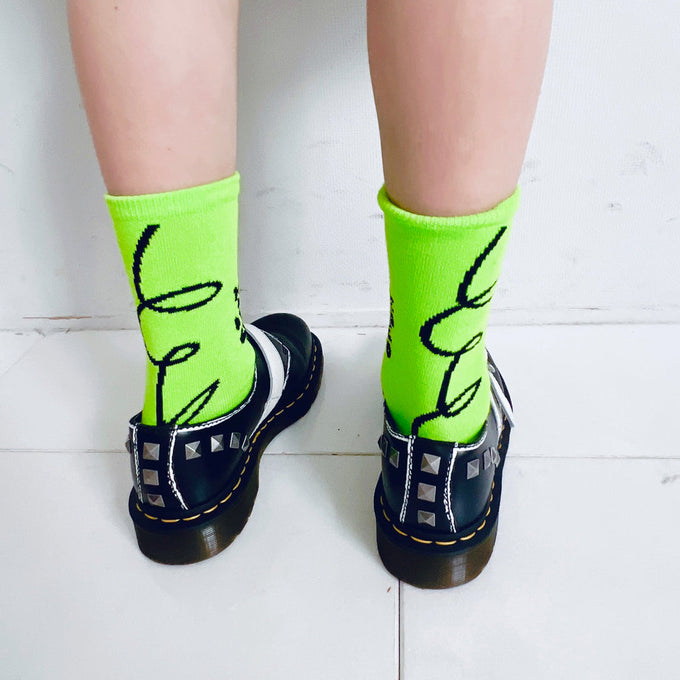 frankygrow<br>フランキーグロウ<br>【26awご予約】<br>CONVEY THE WORDS SOCKS<br>26FWSK-034