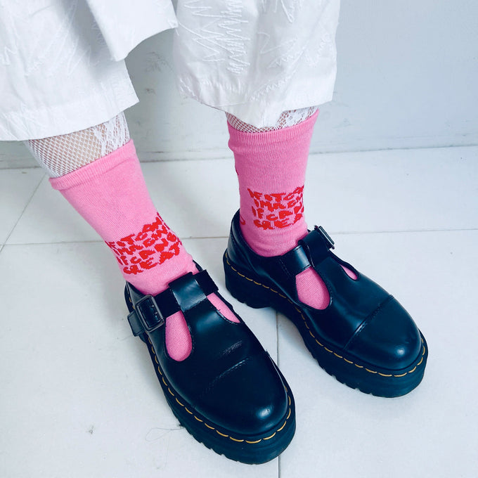 frankygrow<br>フランキーグロウ<br>【26awご予約】<br>CONVEY THE WORDS SOCKS<br>26FWSK-034