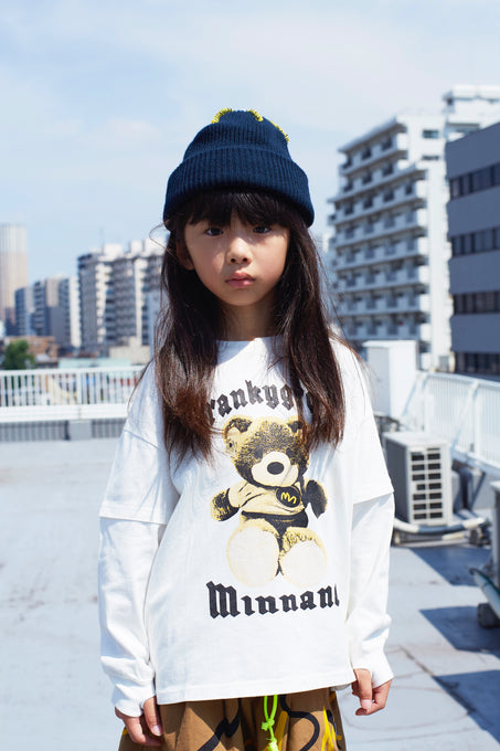 MIN-NANO×frankygrow<br>ミンナノ×フランキーグロウ<br>GRAPHIC L/S TEE – BEAR<br>MF25FWCS-002
