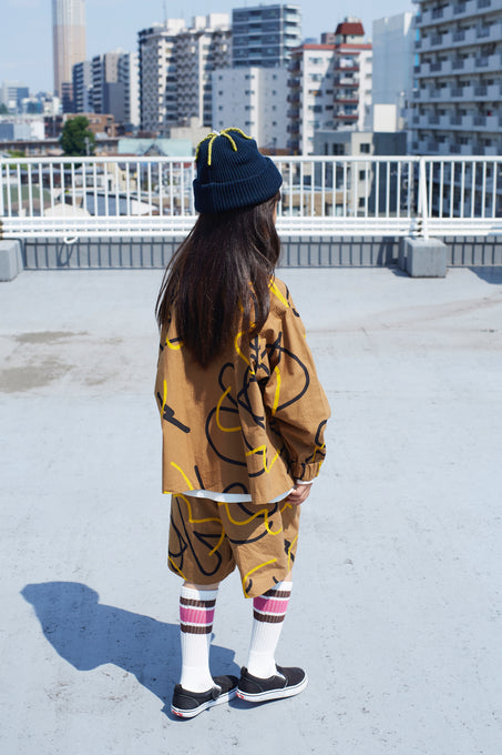 MIN-NANO×frankygrow<br>ミンナノ×フランキーグロウ<br>PATTERNED SHORT PANTS – HORSE CLOTH VINTAGE<br>MF25FWBT-002