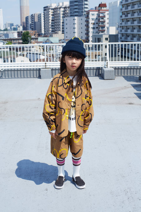 MIN-NANO×frankygrow<br>ミンナノ×フランキーグロウ<br>PATTERNED SHORT PANTS – HORSE CLOTH VINTAGE<br>MF25FWBT-002