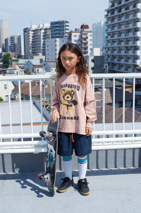 MIN-NANO×frankygrow<br>ミンナノ×フランキーグロウ<br>GRAPHIC L/S TEE – BEAR<br>MF25FWCS-002