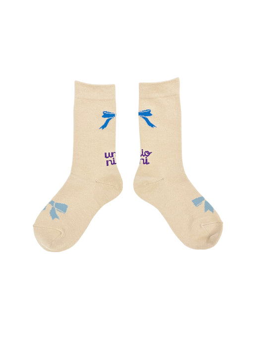 UNIONINI<br>ユニオニーニ【24ssご予約】<br>ribbon socks<br>AC-091