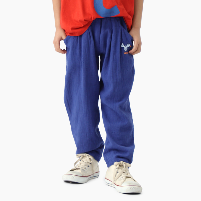 WEEKEND HOUSE KIDS<br>ウィークエンドハウスキッズ<br>Embroidered Pio Pio carrot pants<br>24129