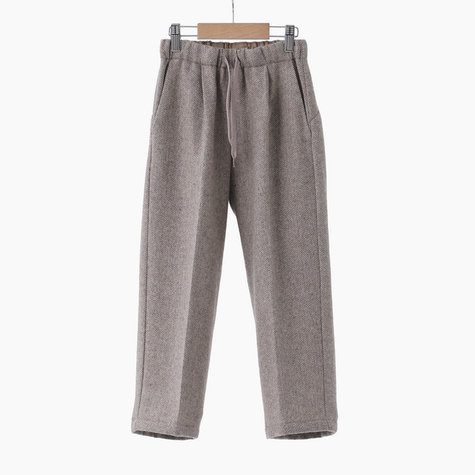 MOUN TEN. <br>マウンテン<br>herringbone wide pants (Re-wool)<br>MP83-1621a