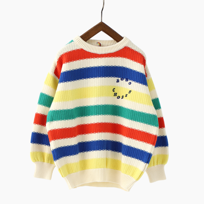 BOBOCHOSES<br>ボボショセス<br>Bobo Choses Multicolor Stripes jumper<br>124AC135