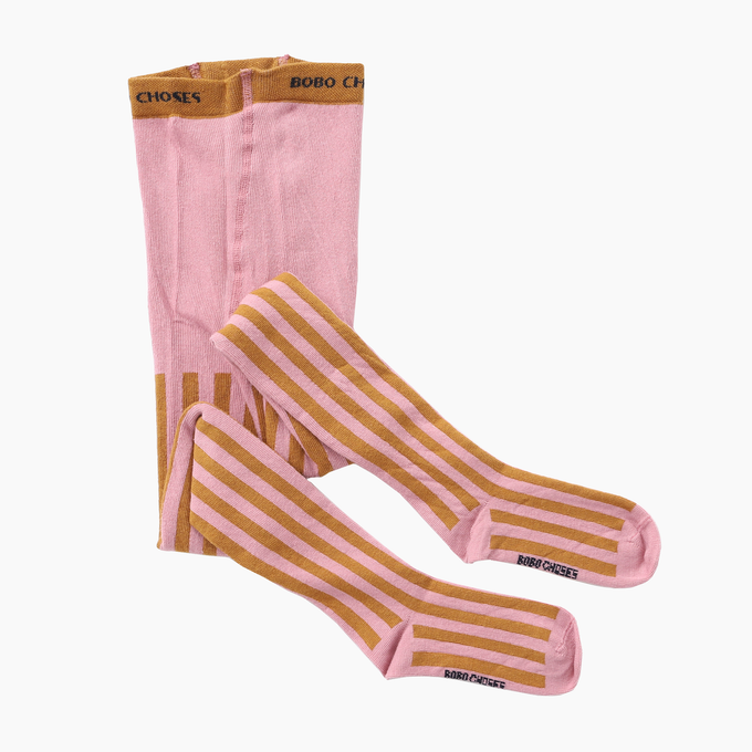 BOBOCHOSES<br>ボボショセス<br>Thin Stripes pink tights<br>223AI048