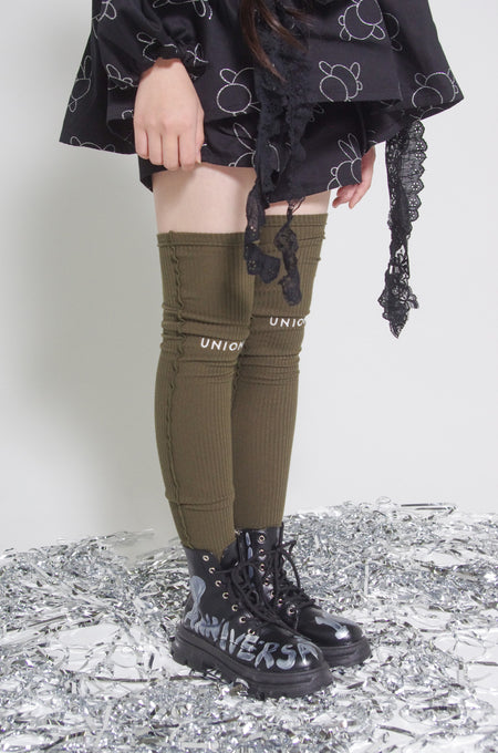 UNIONINI<br>ユニオニー<br>rib knee high socks<br>AC-097