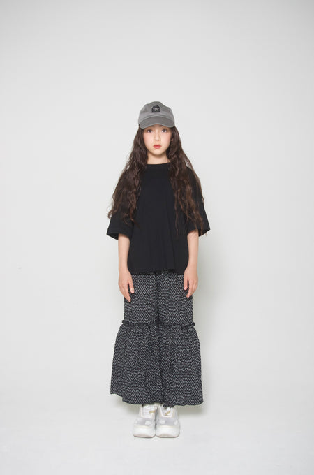 UNIONINI<br>ユニオニーニ<br>【25ssご予約】<br>flower shirring frill long pants<br>PT-078