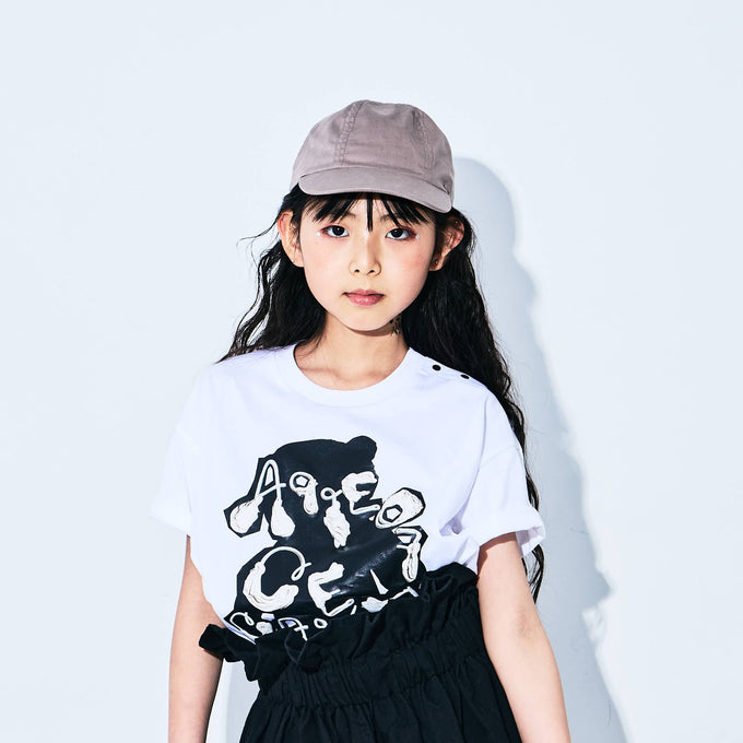 〈残りM(3-5y110cm)のみ〉frankygrow<br>フランキーグロウ<br>PUFF PRINTING ART TEE<br>26SCS-519