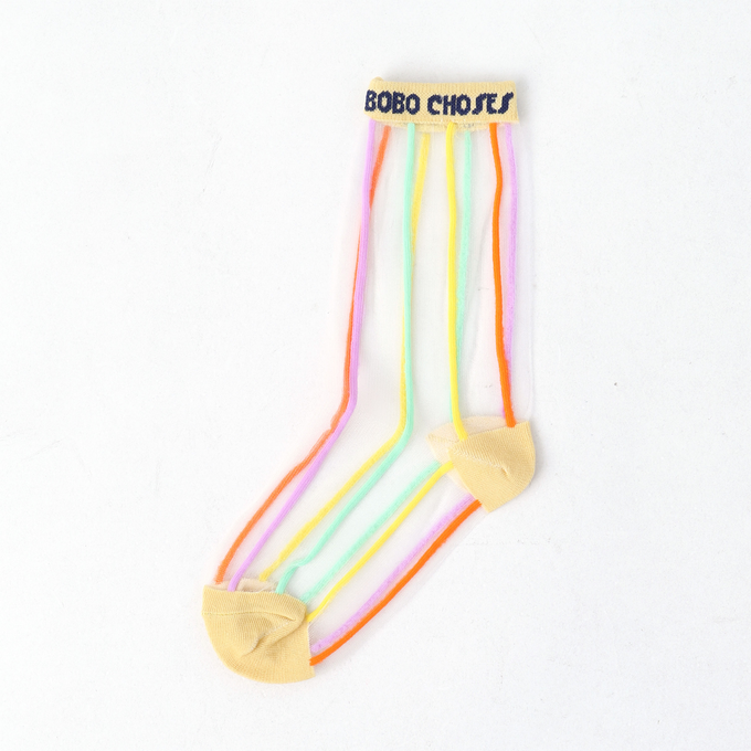BOBOCHOSES ボボショーズ<br>Color Stripes transparent short socks