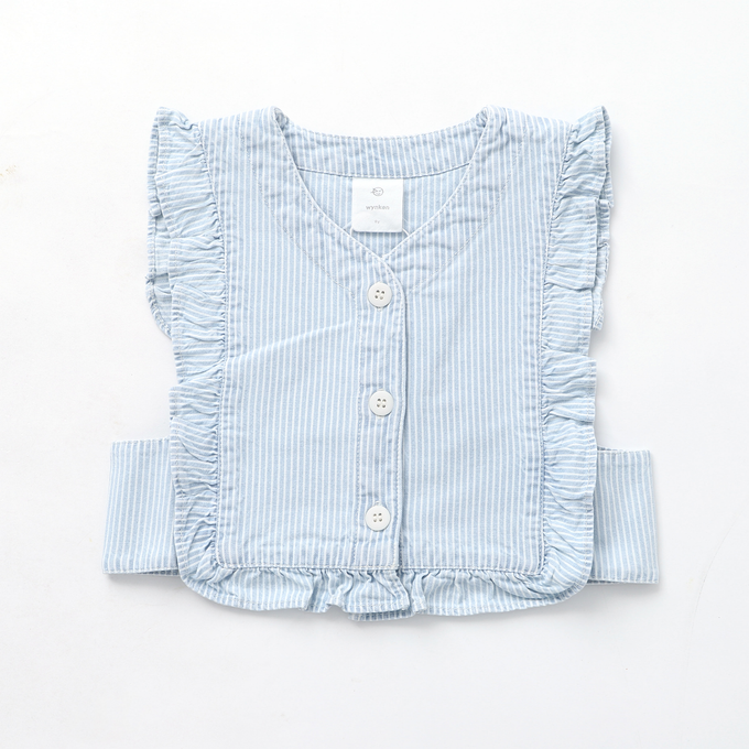 Wynken ウィンケン<br>WK14W79<br>FRILL VESTヒッコリー