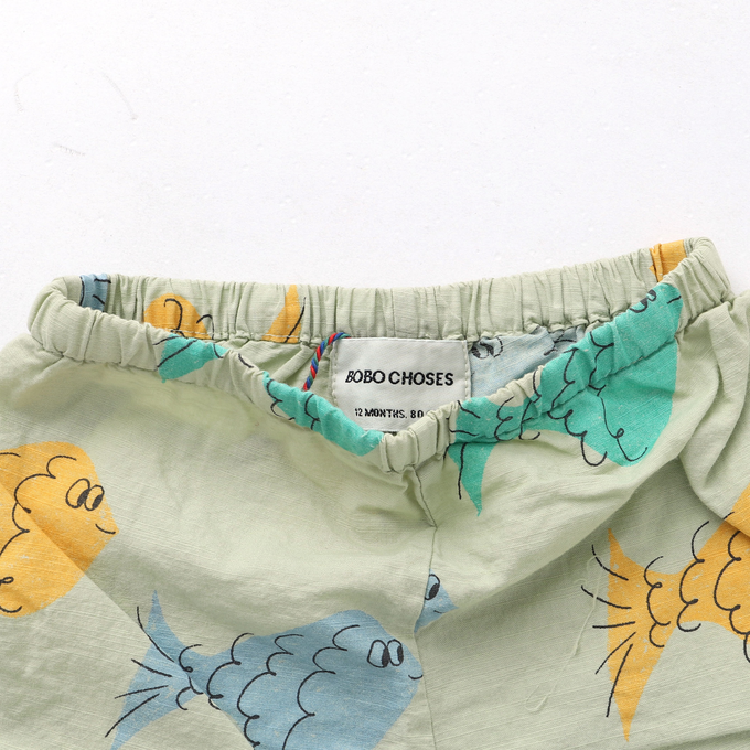 BOBOCHOSES ボボショーズ<br>Multicolor Fish all over woven shorts