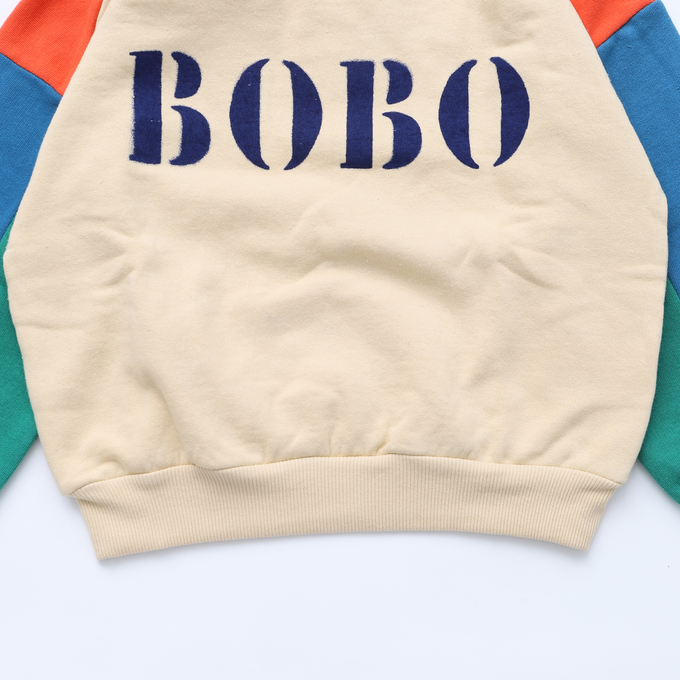 BOBOCHOSES ボボショーズ<br>222AC035<br>Bobo Blue sweatshirt<br>切り替えスウェット