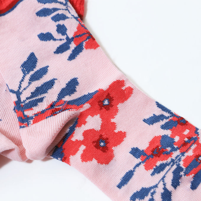 piupiuchick<br>socks　pale pink w/ flowers<br>フラワーソックス
