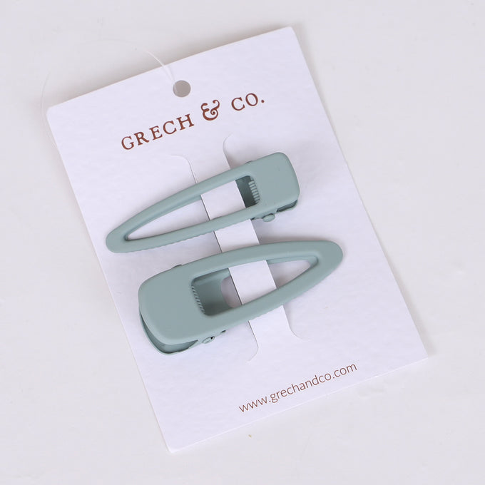 Grech &co.<br>Matte Clips Set of 2 stone<br>ヘアクリップ2点セット