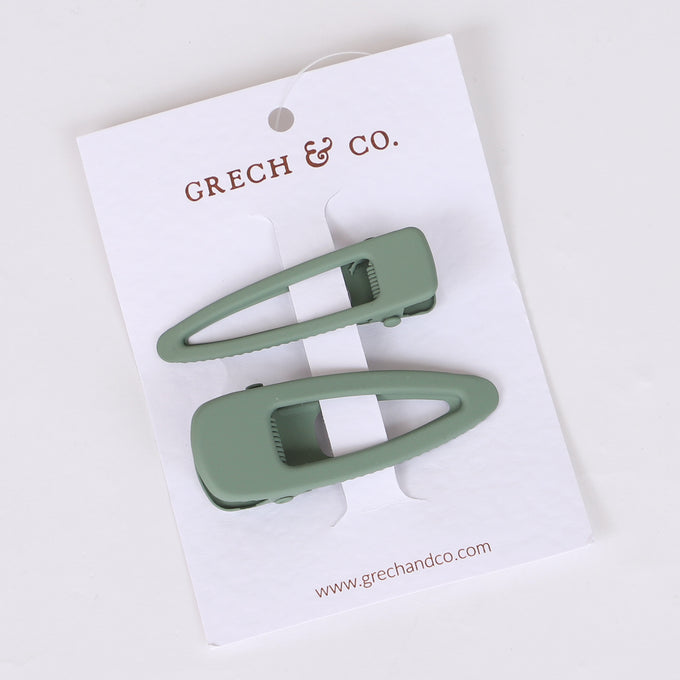Grech &co.<br>Matte Clips Set of 2 stone<br>ヘアクリップ2点セット