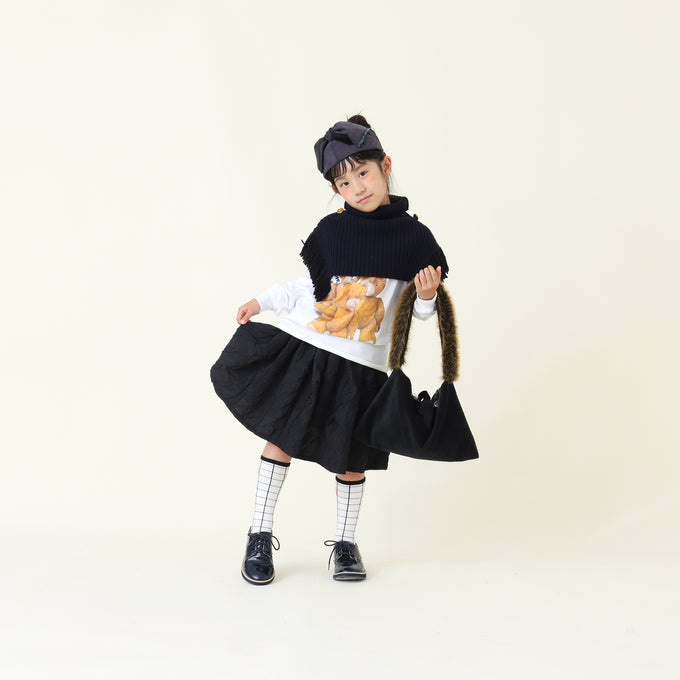 frankygrow, フランキーグロウ, HOUND'S-TOOTH MATELASSE JQ DOTS SWITCHING SKIRT,  マトラッセスカート