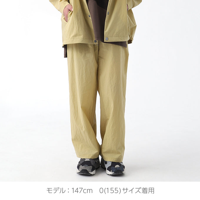 MOUN TEN. マウンテン<br>stretch nylon wide straight pants <br>22S-MP57-1113a