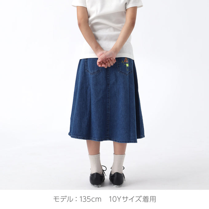 the new society<br>Allegria Special Skirt刺繍デニムスカート<br>439612741