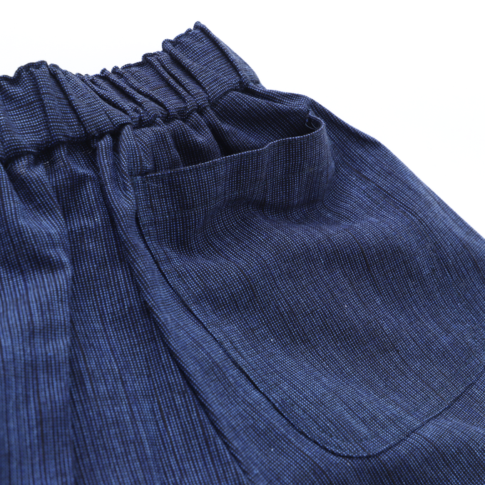 PARK MADE IN KYOTO<br>Side tuck Pants<br>久留米織引き揃えver. Type1